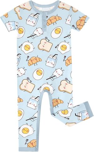 Baby Boy Rompers Short Sleeve Jumpsuit with Pants One Piece Soft Overalls for Infant Boys, Viscose Made from Bamboo in Saudi Arabia