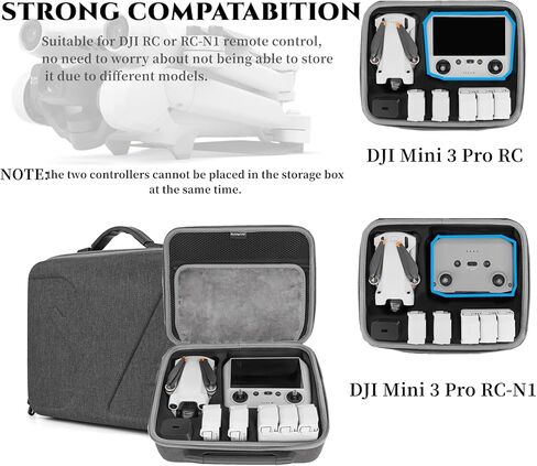 حقيبة حمل SUNNYLIFE Mini 3 Pro، حافظة محمولة لـ DJI mini 3 pro، متوافقة مع وحدة التحكم DJI RC أو RC-N1، حقيبة تخزين ذات سعة كبيرة مقاومة للماء لملحقات DJI Mini 3 Pro. in Kuwait
