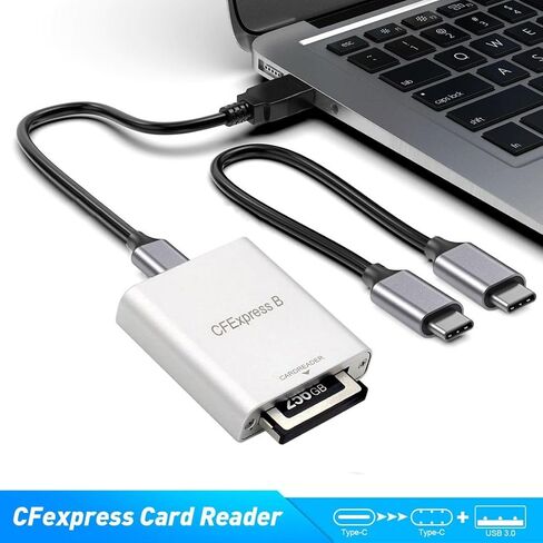 قارئ بطاقة ذاكرة chenyang 2 في 1 USB 3.1 Gen 2 بسرعة 10 جيجابت في الثانية CF Express Type A/B مع كابل بيانات USB 3.0/USB C إلى USB C in Saudi Arabia