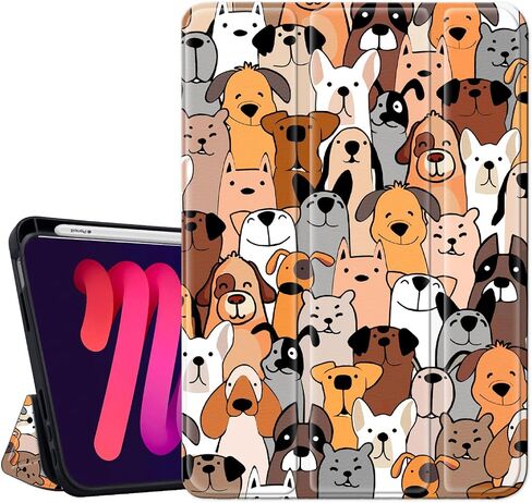 Hi Space for iPad Mini 6 Case 2021 8.3 inch with Pencil Holder, Leopard Cheetah Trifold Stand Protective Shockproof for iPad Mini 6th Generation Cover Auto Sleep Wake for A2567 A2568 A2569 in Saudi Arabia