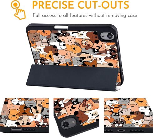 Hi Space for iPad Mini 6 Case 2021 8.3 inch with Pencil Holder, Leopard Cheetah Trifold Stand Protective Shockproof for iPad Mini 6th Generation Cover Auto Sleep Wake for A2567 A2568 A2569 in Saudi Arabia