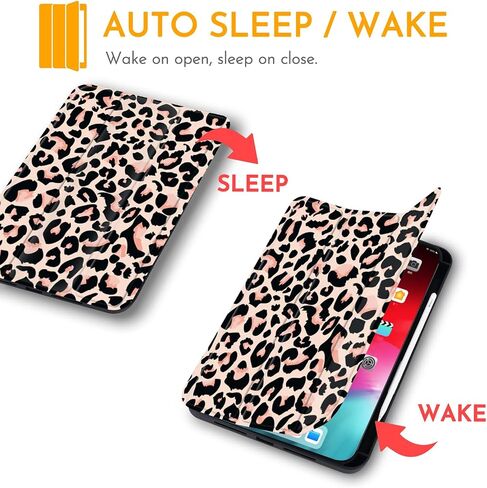 Hi Space for iPad Mini 6 Case 2021 8.3 inch with Pencil Holder, Leopard Cheetah Trifold Stand Protective Shockproof for iPad Mini 6th Generation Cover Auto Sleep Wake for A2567 A2568 A2569 in Saudi Arabia