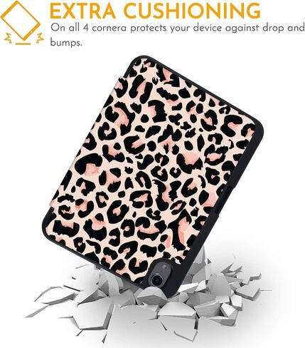 Hi Space for iPad Mini 6 Case 2021 8.3 inch with Pencil Holder, Leopard Cheetah Trifold Stand Protective Shockproof for iPad Mini 6th Generation Cover Auto Sleep Wake for A2567 A2568 A2569 in Saudi Arabia