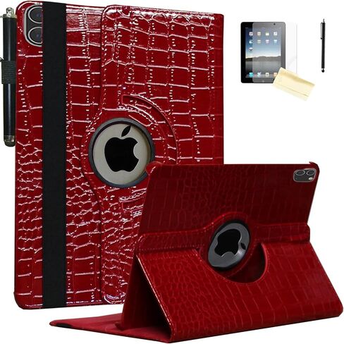 حافظة لجهاز iPad Pro 11 2024 (M4)، غطاء مغناطيسي ذكي بحامل دوار لجهاز A2836 A2837 A3006 MVV83LL/A MVV93LL/A MVVD3LL/A MVW23LL/A (زهرة سوداء) in Saudi Arabia