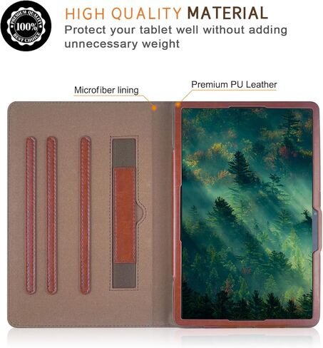 حافظة متوافقة مع الكمبيوتر اللوحي Samsung Galaxy Tab S9 S8 S7 11 بوصة Tab S9 FE 10.9 بوصة، غطاء بحامل دوار 360 درجة من جلد البولي يوريثان لجهاز SM-X710 X716 X718 X700 X706 T870 T875 T878 X510 X516، أسود in Saudi Arabia