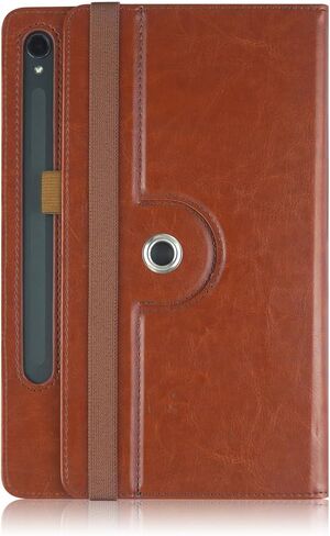 حافظة متوافقة مع الكمبيوتر اللوحي Samsung Galaxy Tab S9 S8 S7 11 بوصة Tab S9 FE 10.9 بوصة، غطاء بحامل دوار 360 درجة من جلد البولي يوريثان لجهاز SM-X710 X716 X718 X700 X706 T870 T875 T878 X510 X516، أسود in Saudi Arabia
