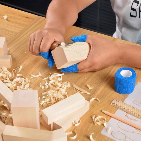 Olerqzer 25 pcs Whittling Wood Blocks Wood Carving Kit with 3 Different Sizes,Balsa Wood Carving Basswood for Wood Carving Set Wood Carving Wood (6 inch) in Saudi Arabia