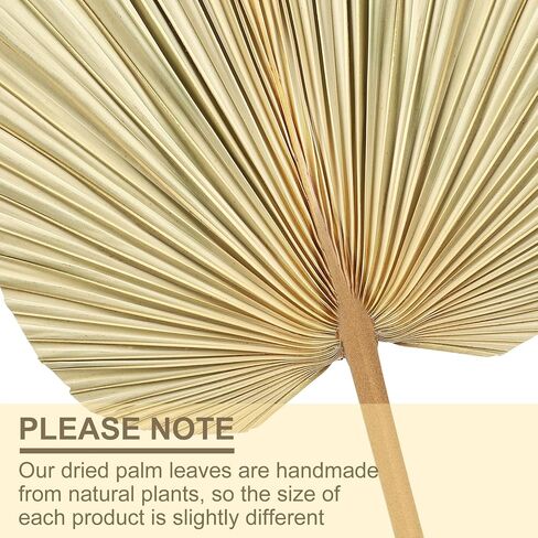 4 Pcs Large Gold Dried Palm Leaves,Natural Boho Dried Palm Leaves Fans with Stem,Tropical Palm Leaves Boho Wedding Decor for Vase Baby Shower Anniversary Home in Saudi Arabia