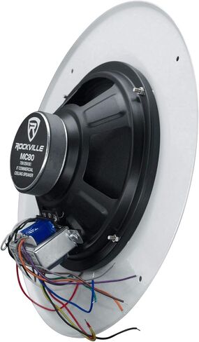 Rockville 2 MC80 Metal 8" 70 Volt Commercial Background 70V PA Ceiling Speakers in Saudi Arabia