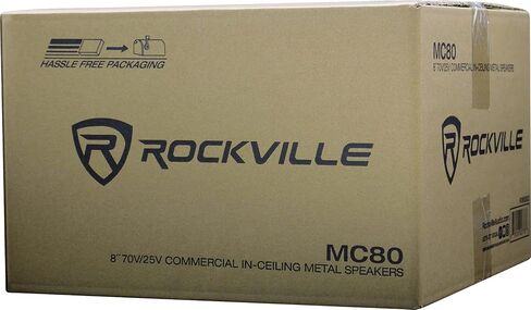 Rockville 2 MC80 Metal 8" 70 Volt Commercial Background 70V PA Ceiling Speakers in Saudi Arabia