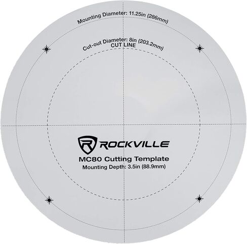 Rockville 2 MC80 Metal 8" 70 Volt Commercial Background 70V PA Ceiling Speakers in Saudi Arabia