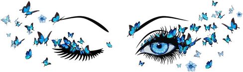 SUPERDANT Butterfly Girl Wall Stickers Blue Flower Fairy Wall Decal Floral Wall Mural Colorful Butterflies Wall Decor DIY Vinyl Wall Art for Girls Baby Nursery Bedroom Playroom in Saudi Arabia