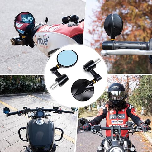 Bar End Mirrors for Motorcycles CNC Aluminum Alloy Motorcycle Mirrors for Handlebars Universal motorcycle bar end mirrors Fit for Most Motorcycle with 7/8" Handlebars in Saudi Arabia