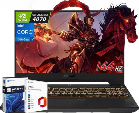 ASUS 2024 Newest TUF Gaming Laptop, with Microsoft Office Lifetime License, 15.6" 144Hz FHD, Intel 10-Core i7-13620H, 64GB DDR5 RAM, 4TB SSD, GeForce RTX 4070, Backlit KB, Wi-Fi 6, Windows 11 Pro in Saudi Arabia