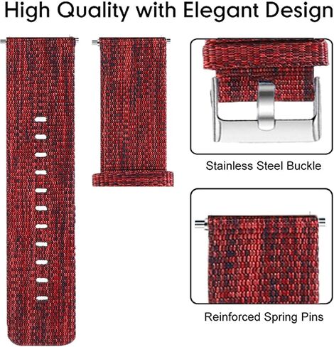 Compatible for Polar Smartwatch Band, 20mm, 22mm Quick Release Breathable Nylon Woven Fabric Replacement Accessory Strap Compatible with Polar Unite, Ignite, Ignite 2, Ignite 3, Pacer, Vantage V3, Grit X, Grit X Pro, Grit X2 Pro, Vantage M, M2 Smartwatch in Saudi Arabia