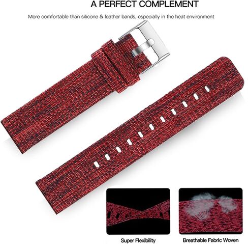 Compatible for Polar Smartwatch Band, 20mm, 22mm Quick Release Breathable Nylon Woven Fabric Replacement Accessory Strap Compatible with Polar Unite, Ignite, Ignite 2, Ignite 3, Pacer, Vantage V3, Grit X, Grit X Pro, Grit X2 Pro, Vantage M, M2 Smartwatch in Saudi Arabia