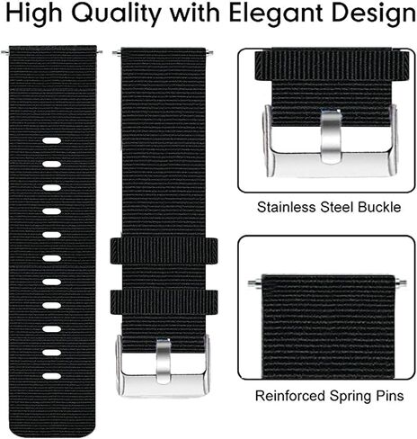 Compatible for Polar Smartwatch Band, 20mm, 22mm Quick Release Breathable Nylon Woven Fabric Replacement Accessory Strap Compatible with Polar Unite, Ignite, Ignite 2, Ignite 3, Pacer, Vantage V3, Grit X, Grit X Pro, Grit X2 Pro, Vantage M, M2 Smartwatch in Saudi Arabia