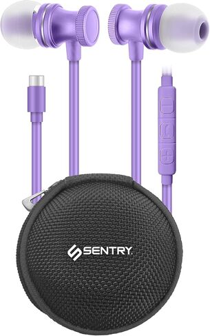 SENTRY OSE400 in-Ear Earbuds with Wired USB-C Connection, Inline Volume Controller & Microphone, Noise Isolation, Black in Saudi Arabia