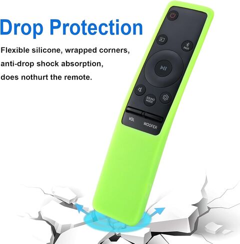 Cover for Samsung BN59-1266A AH59-02767A Soundbar / Q90 Q80 Q70 Q60 TV Remote Cover Silicone Protective Skin, Glow Green in Kuwait