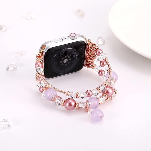 Boho Beaded Bracelet Compatible with Apple Watch Band 38mm 40mm 41mm 42mm 44mm 45mm 49mm Women Men, Bohemian Vintage Western Stretchy Strap for iWatch Band Series 10 9 8 7 6 5 4 3 2 1 SE Ultra 2 in Saudi Arabia