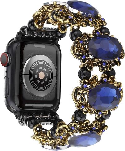Boho Beaded Bracelet Compatible with Apple Watch Band 38mm 40mm 41mm 42mm 44mm 45mm 49mm Women Men, Bohemian Vintage Western Stretchy Strap for iWatch Band Series 10 9 8 7 6 5 4 3 2 1 SE Ultra 2 in Saudi Arabia