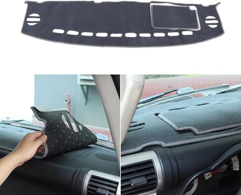 LLKUANG لسيارة Toyota FJ Cruiser 2007-2021 سجادة تيريلين داشمات داشمات داش، غطاء لوحة قيادة السيارة، وسادة تظليل الشمس، ملحقات لوحة داش مضادة للانزلاق (محرك اليد اليسرى) in Kuwait