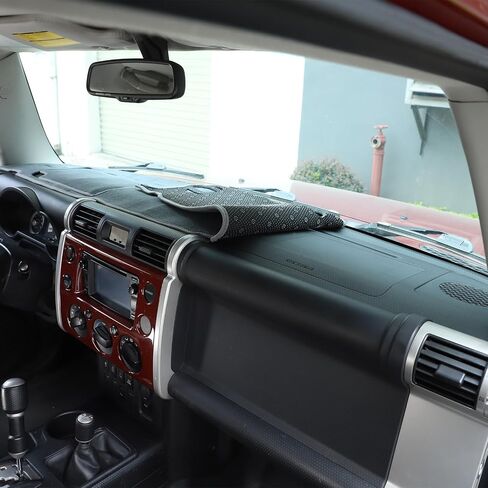 LLKUANG لسيارة Toyota FJ Cruiser 2007-2021 سجادة تيريلين داشمات داشمات داش، غطاء لوحة قيادة السيارة، وسادة تظليل الشمس، ملحقات لوحة داش مضادة للانزلاق (محرك اليد اليسرى) in Kuwait