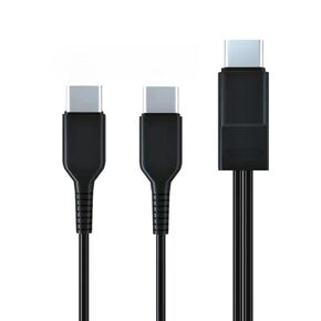 (8 Inch) USB C and USB C Splitter Cable 2 in 1 Type C to USB C and USB C Charging Cord