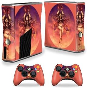 MightySkins Skin Compatible with Xbox 360 S Console - Fiery Magic | Protective, Durable, and Unique Vinyl Decal wrap Cover | Easy to Apply, Remove, and Change Styles | Made in The USA