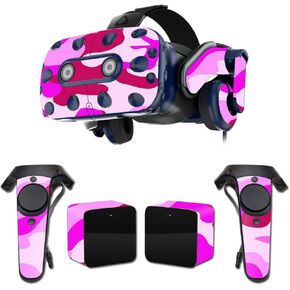 MightySkins Skin Compatible with HTC Vive Pro VR Headset - Pink Camo | Protective, Durable, and Unique Vinyl Decal wrap Cover | Easy to Apply, Remove, and Change Styles | Made in The USA