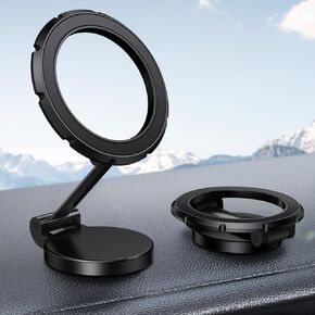 BENTOBEN Magnetic Phone Holder for Car for All Smartphones, Hands Free iPhone Car Holder, Mount Dash Phone Mount, [360° Rotation] Phone Holders for Your Car Magnetic,Black