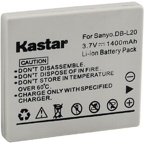 Kastar DB-L20 Battery 4-Pack Replacement for Sanyo Xacti VPC-CA65, Xacti VPC-CG6, Xacti VPC-CA9 VPC-CA9BK VPC-CA9EXBK-B VPC-CA9EXG-B VPC-CA9EXR-B VPC-CA9G, Xacti VPC-CG9 VPC-CG9BK Camera
