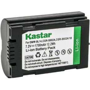 Kastar CGR-S602A Battery 2-Pack Replacement for Panasonic Lumix DMC-L1, Lumix DMC-L1K, Lumix DMC-L1KEG-K, Lumix DMC-L1KEB-K, Lumix DMC-LC1, Lumix DMC-LC1B Camera