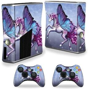 MightySkins Skin Compatible with Xbox 360 S Console - Lilac Unicorn | Protective, Durable, and Unique Vinyl Decal wrap Cover | Easy to Apply, Remove, and Change Styles | Made in The USA