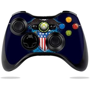 MightySkins Skin Compatible with Microsoft Xbox 360 Controller - USA Trinity | Protective, Durable, and Unique Vinyl Decal wrap Cover | Easy to Apply, Remove, and Change Styles | Made in The USA