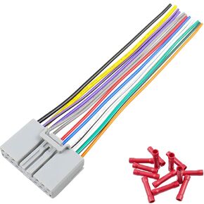 Jayubein Radio Wiring Harness Replacement for Honda-Accord-Civic-CRV-Odyssey-Insight-Pilot-Element-Ridgeline 20Pin Stereo Wire Harness Connector with Radio Antenna Adapter