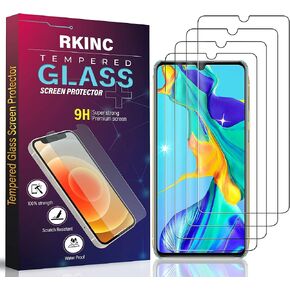 RKINC Screen Protector [4-Pack] for Samsung Galaxy A22 5G, Tempered Glass Film Screen Protector, 0.33mm [LifetimeWarranty][Anti-Scratch][Anti-Shatter][Bubble-Free]