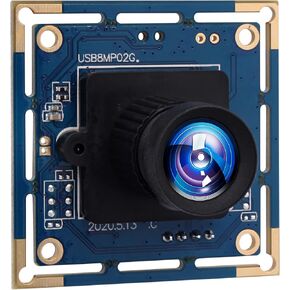 ALPCAM 8MP USB Camera Module with IMX179 Sensor,2448P USB Camera High Speed USB2.0 Webcam with 75 Degree No Distortion Lens Camera,Plug&Play Webcam for Windows,Android,Linux