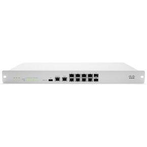 Meraki MX100 Medium Branch Security Appliance, 500Mbps FW Throughput, 8xGbE, 2xGbE SFP - w/ 1 Year Enterprise License
