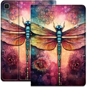 Case for Samsung Galaxy Tab A7 Lite 8.7 inch Case, Ultra-Thin Lightweight Smart Cover, PU Leather Adjustable Stand Protective Case, for Galaxy Tab A7 Lite 2021 SM-T220/T225/T227, Mandala Dragonfly