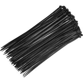 Cable Zip Ties, 120 LB Tensil Strength, (14 Inches, 100 Piece) - Self-Locking Adjustable Nylon Cable Ties Wraps for Home, Office, Garage and Workshop in Indoor and Outdoor - Black