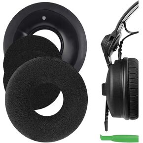 Geekria Comfort Velour Replacement Ear Pads for Sennheiser HD25-1, HD25, HD25SP, 25SP-II Headphones Ear Cushions, Headset Earpads, Ear Cups Cover Repair Parts (Black)