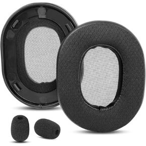 Breathable&Durable Replacement Ear Pads Cushion Compatible with Plantronics RIG 500 PRO HX/RIG 500 PRO HA/RIG 500 PRO HC Wired Gaming Headsets Earpads Cover with Mesh Fabric and Memory Foam