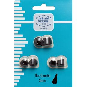 Dekoni Audio Gemini Series Bulletz - Moldable Memory Foam Isolation Earphone Tips, Black, 3mm (Sample Pack)