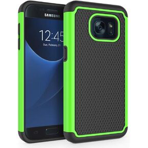 Galaxy S7 Case, [Shockproof] Defender Protective Phone Case Cover for Samsung Galaxy S7 (5.1", 2016) [Green]
