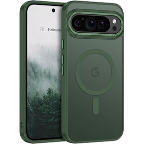 BENTOBEN for Google Pixel 9 Pro XL Case, Upgraded Pixel 9 Pro XL Magnetic Case [Compatible with MagSafe], Translucent Matte Slim Shockproof Protective Cover for Pixel 9 Pro XL 6.8 inch, Green