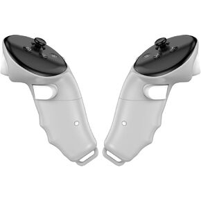 HASALASO Magnetic Controller Grips for Meta Quest 2 | Ergonomic Design | Quick Installation | Compatible with Charging Dock | Extended Length | Silicone Wrist Strap