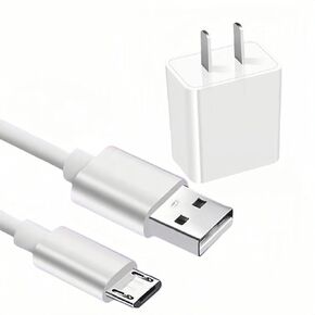 Replacement SimpleHuman Mirror Fast Charger Charging Cable Compatible with for Simplehuman Mirror 5" 8" Round Lighted Makeup Mirror Cord 6.6ft- White