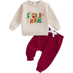 Christmas Toddler Baby Boy Outfit Gingerbread Sweatshirt Pants Cute My First Christmas Baby Boy Outifts