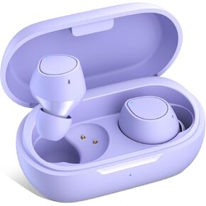 Wireless Earbuds for iPhone 16 Pro Samsung S24 S23 S22 S21 Ultra A35 A15 A14,Noise Canceling Bluetooth Headphones Lightweight in-Ear Ear Buds with HD Mic,Immersive Sound,Deep Bass,ChargeCase,Purple